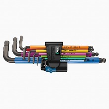 950/9 Hex-Plus Multicolour HF 1 L-key set, metric, Black Laser, with holding function